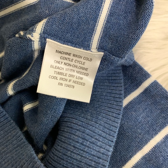 Vineyard Vines 1/4 Zip Pullover Sweater Stripe XS - Picture 6 of 7